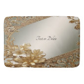 Moderne Verzierte Blütenmatte Badematte (Vorderseite)