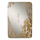 Moderne Verzierte Blütenmatte Badematte (Vorderseite Vertikal)