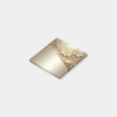 Moderne verzierte goldene Blumen-Post-it-Notes Post-it Klebezettel (angewinkelt)