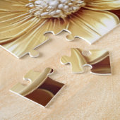 Moderne verzierte goldene Blumenpuzzle Puzzle (Seite)