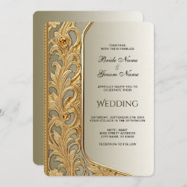 Moderne Verzierte Hochzeitseinladung Einladung