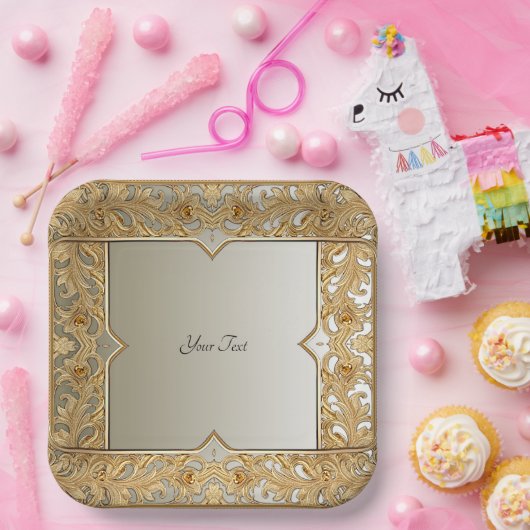 Moderne Verzierte Papierplatte Pappteller (Party)