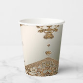 Moderne Verzierte Papiersorten aus Gold Pappbecher (Rückseite)