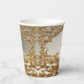 Moderne Verzierte Papiersorten aus Gold Pappbecher (Vorderseite)
