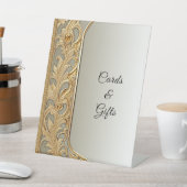 Moderne Verzierte Tabletop-Zeichen Sockelschild (In SItu)