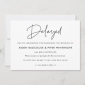 Moderne verzögerte Hochzeitsankündigung Einladung (Vorderseite)