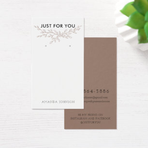 Moderne Verzweigte Erdige Ohrring-Display-Karte