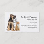 Moderne Veterinärklinik Visitenkarte (Vorderseite)
