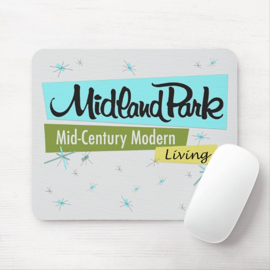 Moderne Vibe Mouse Pad Mitte des Jahrhunderts Mousepad (Mit Mouse)