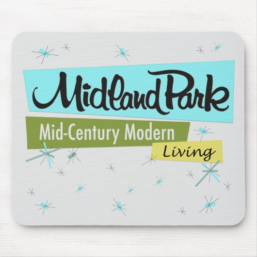 Moderne Vibe Mouse Pad Mitte des Jahrhunderts Mousepad (Vorne)