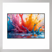 Moderne Vibrante Farbige Farb-Spritzer Poster - Ab (Vorne)