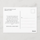 Moderne Vier-Foto Hochzeit Danke Postcard Postkarte (Rückseite)