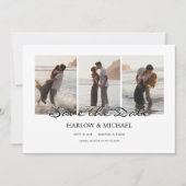 Moderne Vier-Foto Save The Date (Vorderseite)