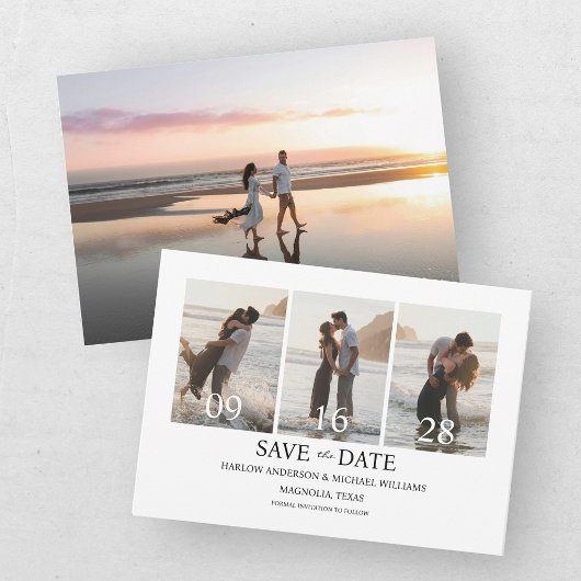 Moderne Vier-Foto Save The Date