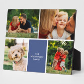 Moderne vier Fotocollage-Familienname Fotoplatte (Seite)