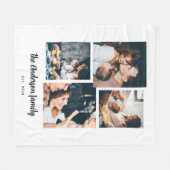 Moderne Vier FotoCollage Fleecedecke (Vorderseite (Horizontal))