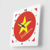 Moderne vietnamesische Flagge, Vietnam Zuhause / D Quadratische Wanduhr (Winkel)