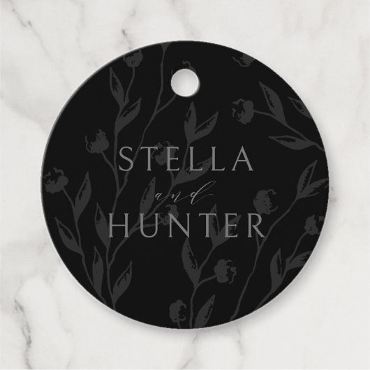 Moderne Viktorianische Elegante Grüne Geschenkanhänger (Vorderseite)