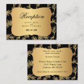 Moderne Viktorianische Goldflora Begleitkarte (Vorne/Hinten)