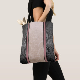 Moderne, Vintag Inspirierte Blumenmuster Streifen Tasche