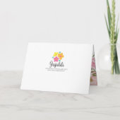 Moderne Vintag rosa Blumenüberdachung Einladung (Rückseite)