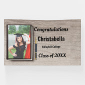 Moderne Vintage Abschluss Glückwünsche Foto ba Banner (Horizontal)