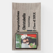 Moderne Vintage Abschluss Glückwünsche Foto ba Banner (Vertikal)