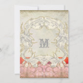 Moderne Vintage barocke Wirbel Hochzeitsträume, ro Einladung (Rückseite)