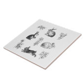 Moderne Vintage Bauernhäuser Osterkaninchen Fliese (Seite)