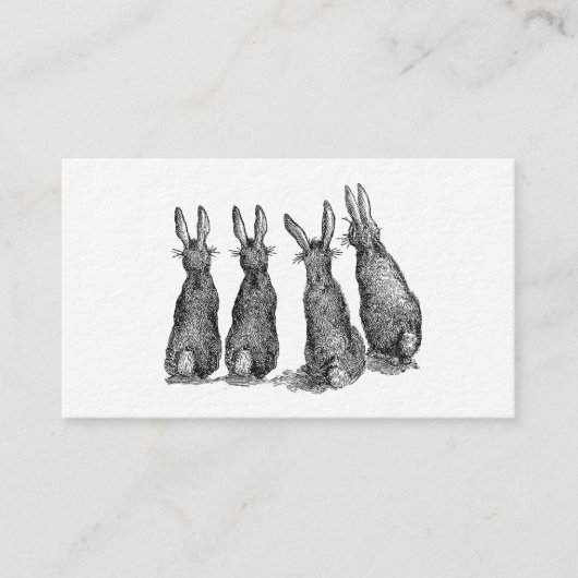 Moderne Vintage Bauernhäuser Osterkaninchen Visitenkarte (Vorderseite)