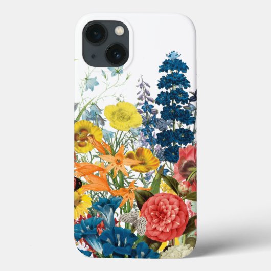 moderne Vintage Blume Case-Mate iPhone Hülle (Rückseite)