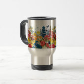moderne Vintage Blume Reisebecher (Vorderseite Links)