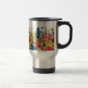 moderne Vintage Blume Reisebecher