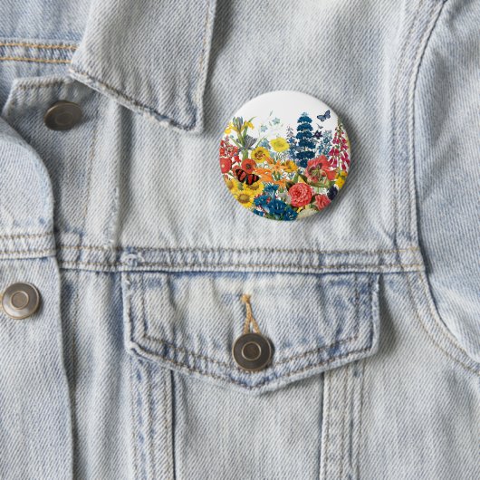 moderne Vintage Blumen Button (Beispiel)