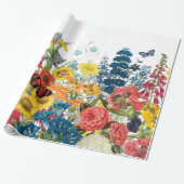 moderne Vintage Blumen Geschenkpapier (Ungerollt)