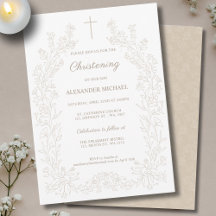 Moderne Vintage-Blumen-Taufe