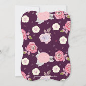 Moderne Vintage BlumenAbschluss-Einladung Einladung (Rückseite)