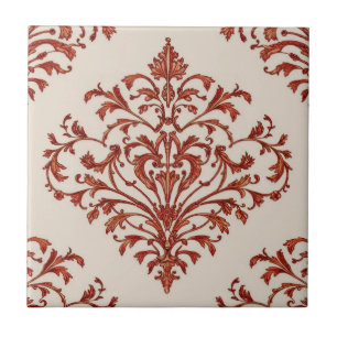 Moderne Vintage-Blumenmuster 3 Fliese