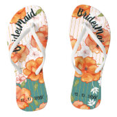 Moderne Vintage Blumenüberseeische Gastgeschenk Ho Badesandalen (Fußbett)