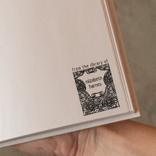 Moderne Vintage Blüte aus der Bibliothek Gummistempel
