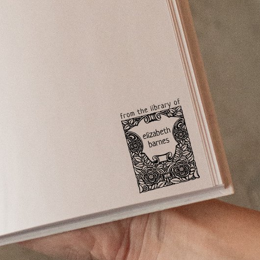 Moderne Vintage Blüte aus der Bibliothek Gummistempel