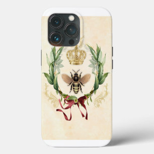 Moderne Vintage-Botanik-Königinnenbiene iPhone 13 Pro Hülle