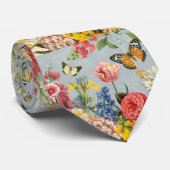 moderne Vintage botanische Blume Krawatte (Gerollt)