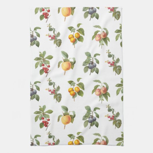 moderne Vintage botanische Früchte Geschirrtuch (Vertikal)
