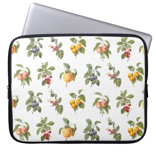 moderne Vintage botanische Früchte Laptopschutzhülle (Vorderseite)