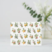 moderne Vintage botanische Früchte Postkarte (Stehend Vorderseite)