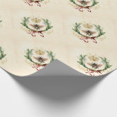 Moderne Vintage Botanische Königin Geschenkpapier (Ecke)