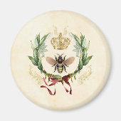 Moderne Vintage Botanische Königin Magnet (Vorne)