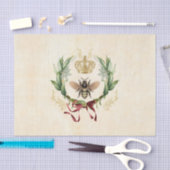 Moderne Vintage Botanische Königin                 Seidenpapier (Handwerk)