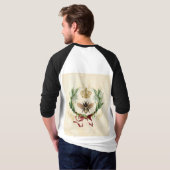Moderne Vintage Botanische Königin T-Shirt (Schwarz voll)